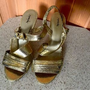 Gold women shoes